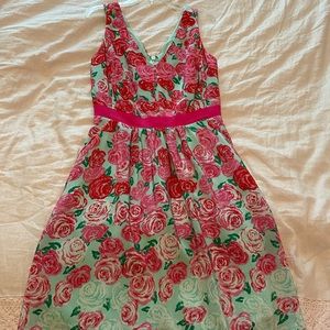 Vineyard Vines, fit & flare Kentucky derby dress